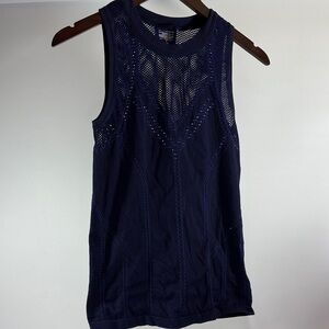 Athleta Navy Mesh Tank Top